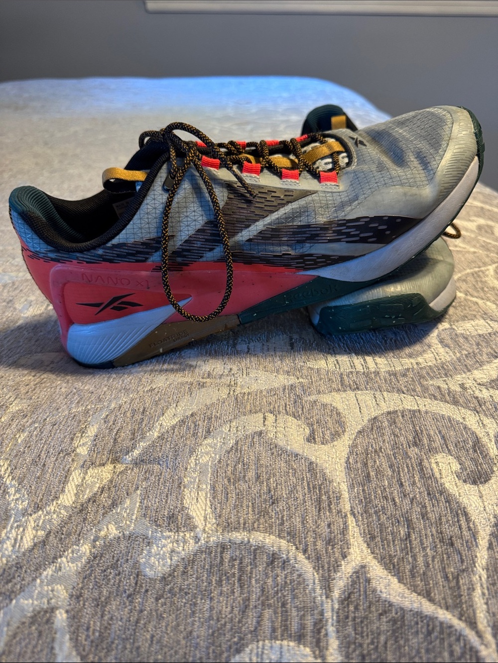Reebok Nano X1 Adventure Men’s Athletic Shoe - Blue with Coral and Green Accents